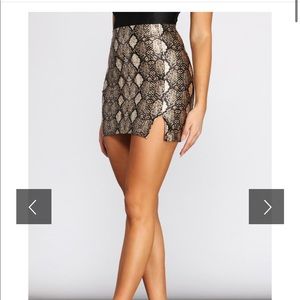 Snake Print Skirt